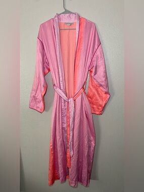 Fernando Sanchez Women's Colorblock Retro Y2K Belted Robe Multicolor Size M